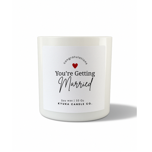 Custom Text Soy Wax Candle – Red Heart Personalised Gift for Any Occasion