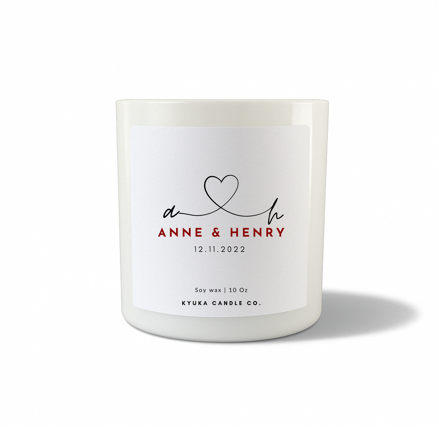 Custom Text Soy Wax Candle – Name and initials Personalised Gift for Any Occasion