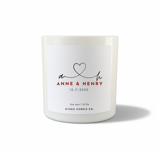 Custom Text Soy Wax Candle – Name and initials Personalised Gift for Any Occasion